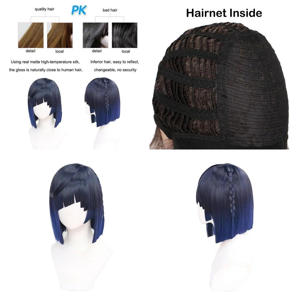Genshin Impact Yelan Wig Cosplay Prop Heat-resistant Adjustable