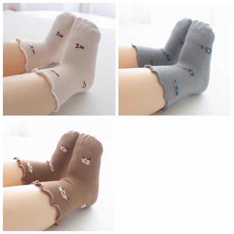 Baumwoll-Babysocken für Neugeborene bis 1 Jahr - Dünn, Lockerer Bund, Wadenhoch, für Frühling & Herbst