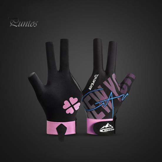 1Pc Billiards Glove Stretch Breathable Anti-slip Sweat-absorbing Men Women Left Hand Snooker Cue Sport 3-Finger Glove Billiards Accessories
