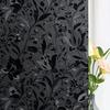 1Roll 3D Black Tulip Glass Film - Static Cling, Privacy, Detachable Home Decor Essential