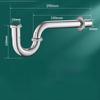 CHENDU Stainless Steel P-Trap Basin Drain Pipe