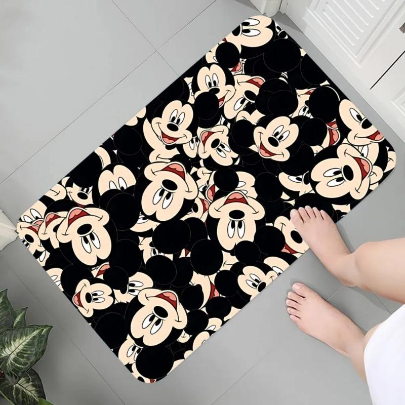  Disney M-Mickeys Mouse Floor Mat Graphic Printed Flannel Doormats for Bathroom Kitchen Entrance Carpet Home Decor Mats