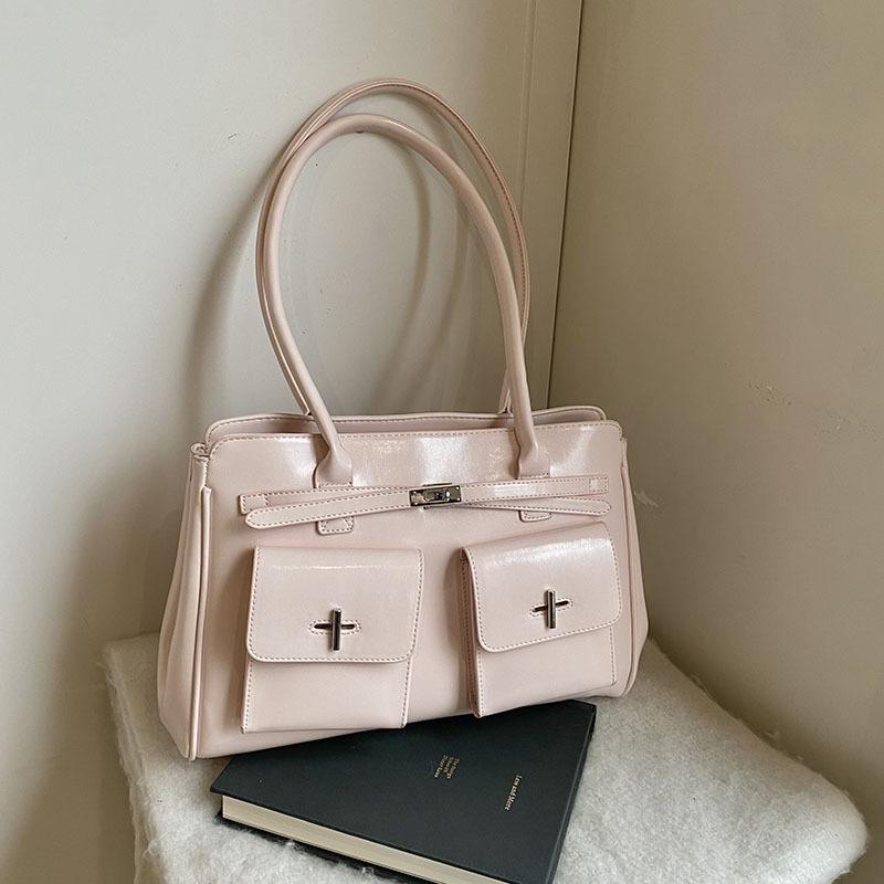 Väska med stor kapacitet Dam Ny Moderiktig Mångsidig Axel- Underarmsväska Dam Pendlarväska