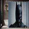 Superman Flying Above Clouds Waterproof Shower Curtain, Superhero Bathroom Decor For Fans