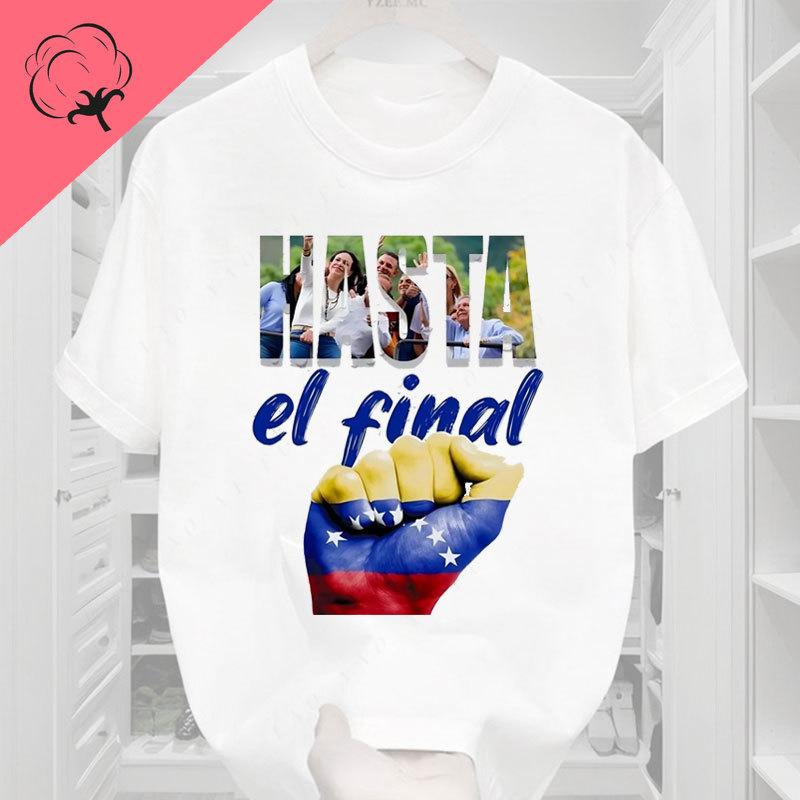 Venezuela Flag T Shirt Unisex Short Sleeve Crew Neck Tops Camisa Graphic T Shirts Cotton Casual Clothing Camisetas Ahegao