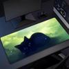 Schwarze Katze Schreibtischunterlage Niedliches Mauspads Hohe Qualität Natürliches Gummi Mauspads Das Professionellste Waschbare Laptop-Mauspads