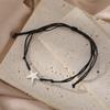 Teamer Star Charm Bracelet Adjustable Rope Chain Stainless Steel Pendant Acceassories for Women Men Lucky Amulet Gift Wholesale