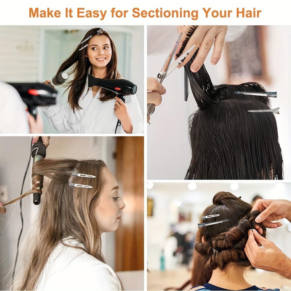 20/100pcs Positioning Metal Hair Clips Duck Billed Hairpins for Women Styling Tools Barber Hair Cut Clamps DIY Curls for Salon