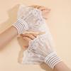 Flower Lace Fake Cuffs Pleated False Cuff Sleeve Cute Horn Cuffs Decoration  Shirt Decoration