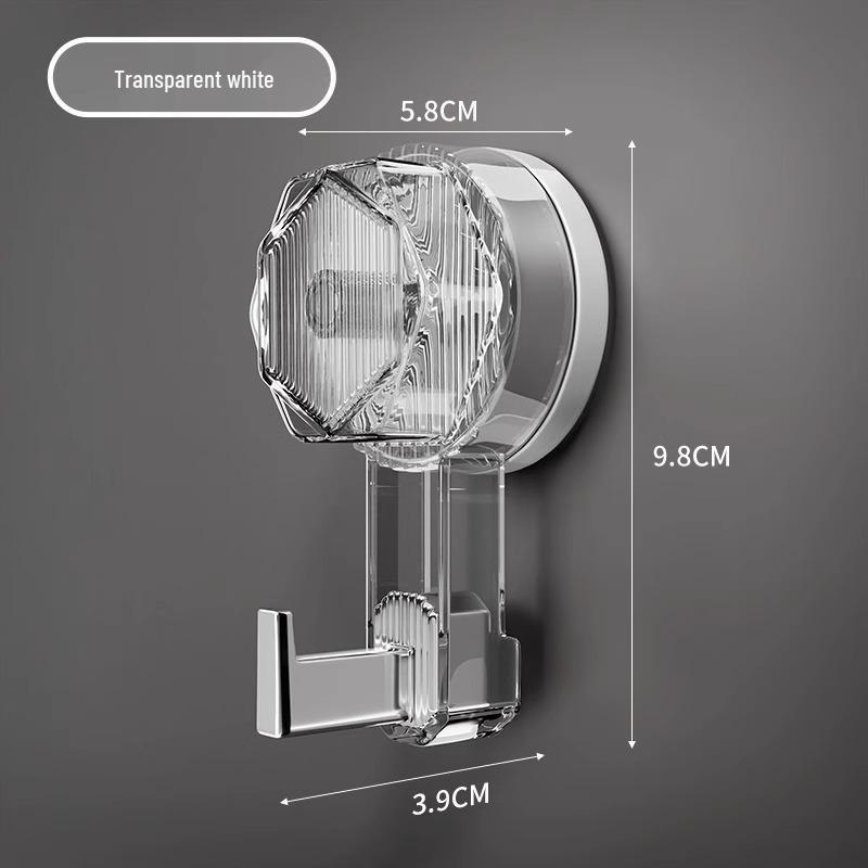 Rotating Suction Cup Hook: No-Drill, Strong Load-Bearing for Kitchen, Bathroom, or Shower Use