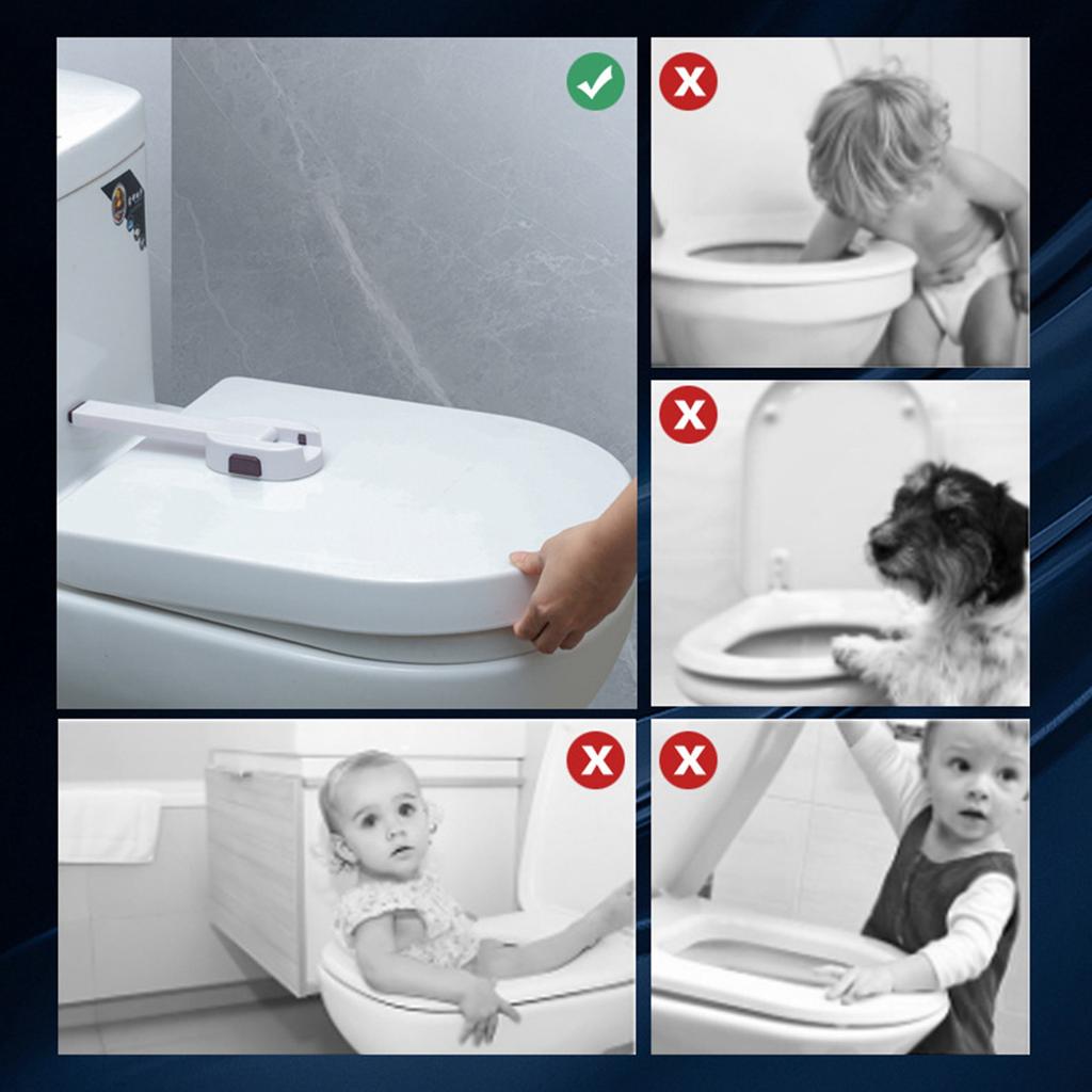 Toilet Lock Baby Child Proof Toilet Seat Safe Lock Bathroom Easy Installation Toilet Lid Locker