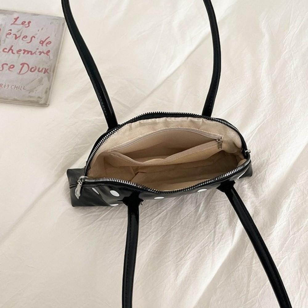Sweet Leather Underarm Bag Lightweight Commuting Bag Cute Polka Dot Shoulder Bag Party
