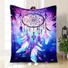 "Colorful Dreamcatcher Wall Art Decor"Blanket Flannel Throw Blanket for Sofa, Bed, Travel, Camping, Office