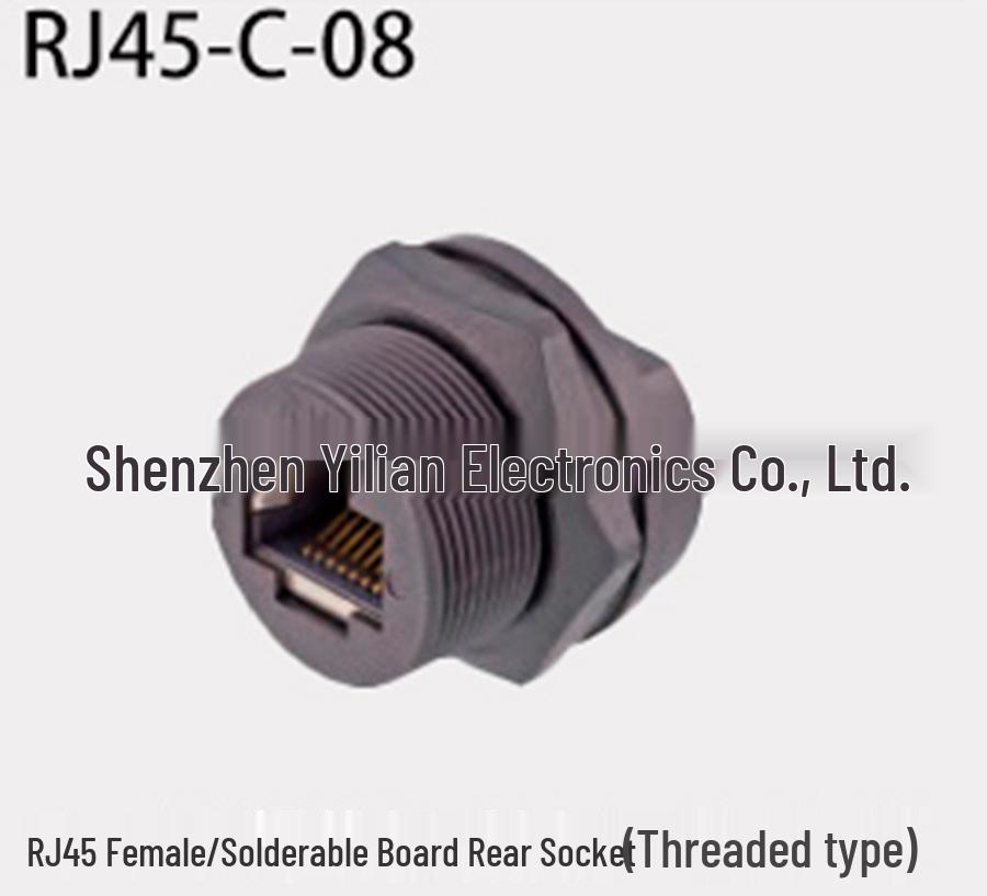 Waterproof RJ45 Connector Plug CAT5e/CAT6a Gigabit IP67/IP68 Front/Rear Panel Mount