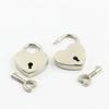 1Pc New Heart Shape Padlock With Key Antique Style Mini Padlocks for Jewelry Box Vintage Key Lock Diary Book Suitcase Padlock