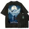 The Elder Scrolls Anime Liefhebber Gewassen T-shirt Kleding voor het hele jaar Hoge kwaliteit Persoonlijkheid Kleding Grote Maten Unisex Nieuw Model Koppel T-shirt