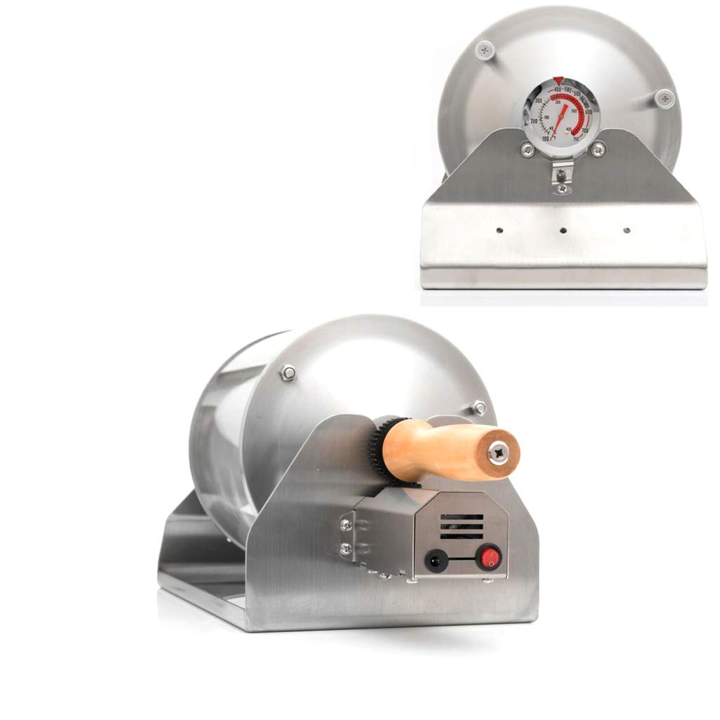 KAKACOO Kaffeeröster, Kaffeeröster, Kleiner gewerblicher Gebrauch, Heimgebrauch, Röster, Transparenter Direktfeuer-Typ, 110V