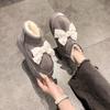 Thick-soled Bow Cotton Boots Women's Velvet Warm Home Indoor Non-slip Snow Boots Can Be Worn Outside In Winter