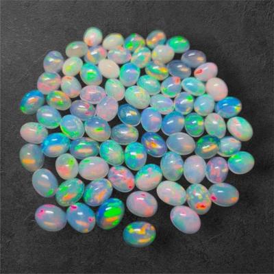 Multi Flashy Ethiopian Opal, Natural Free Size Lot, 3 Crt To 12 Crt. Opal Cabochon Lot, Gemstone Lot, Opal Cabochon For Jewelry Making Use.