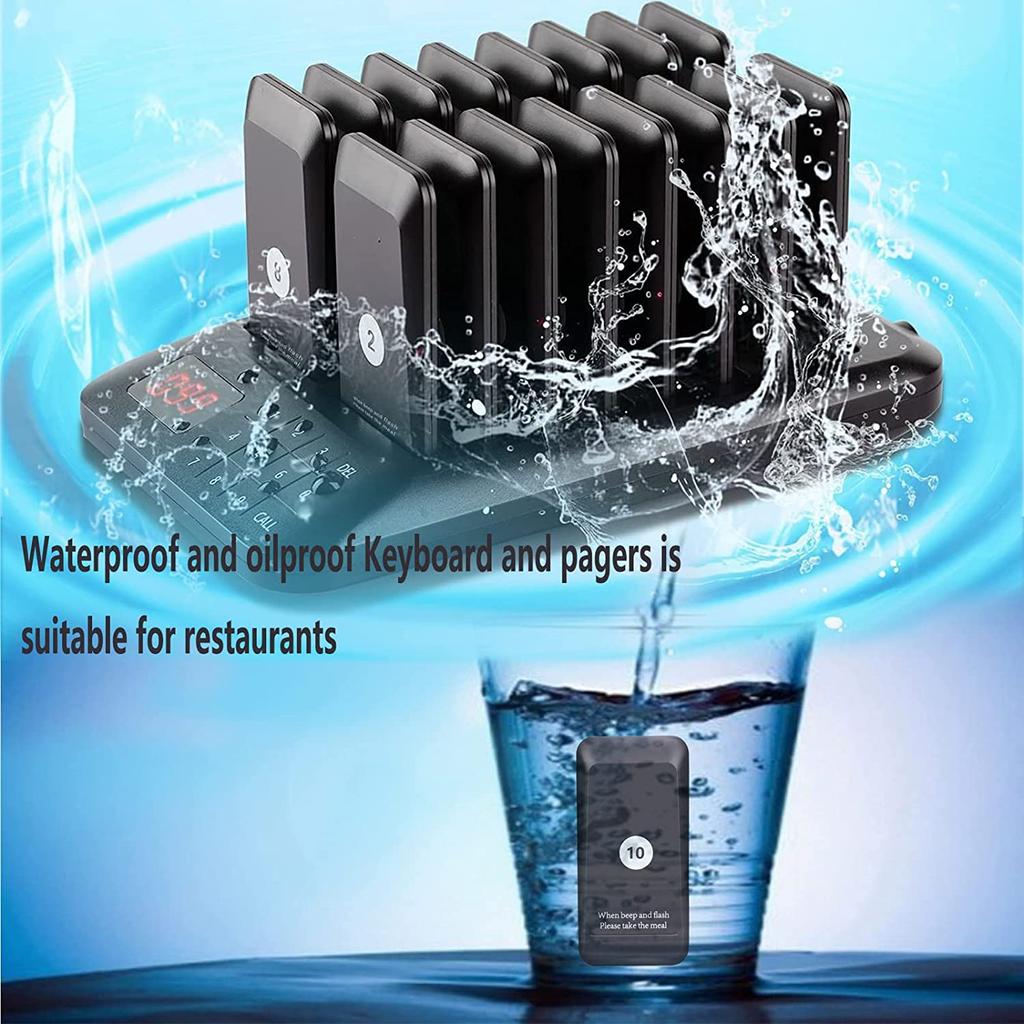 Restaurant Coasters Wireless Pager Buzzer Bell Calling System For Coffe Coffee Fast Food Pagers Order Receiver(no vibration)