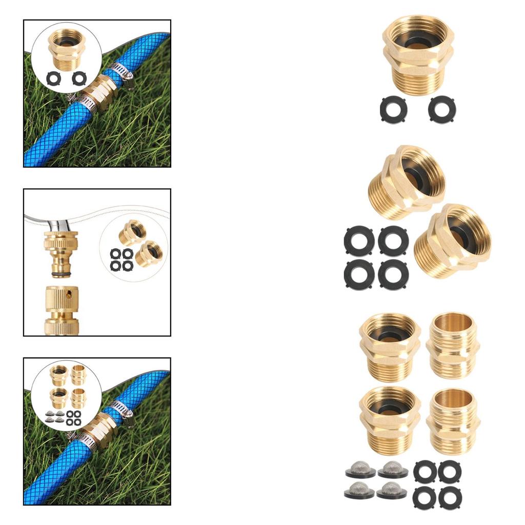 Sturdy Brass Hose Connector Replacement Adapter for Water Hose Accessory Use in Garden Pipe Connections