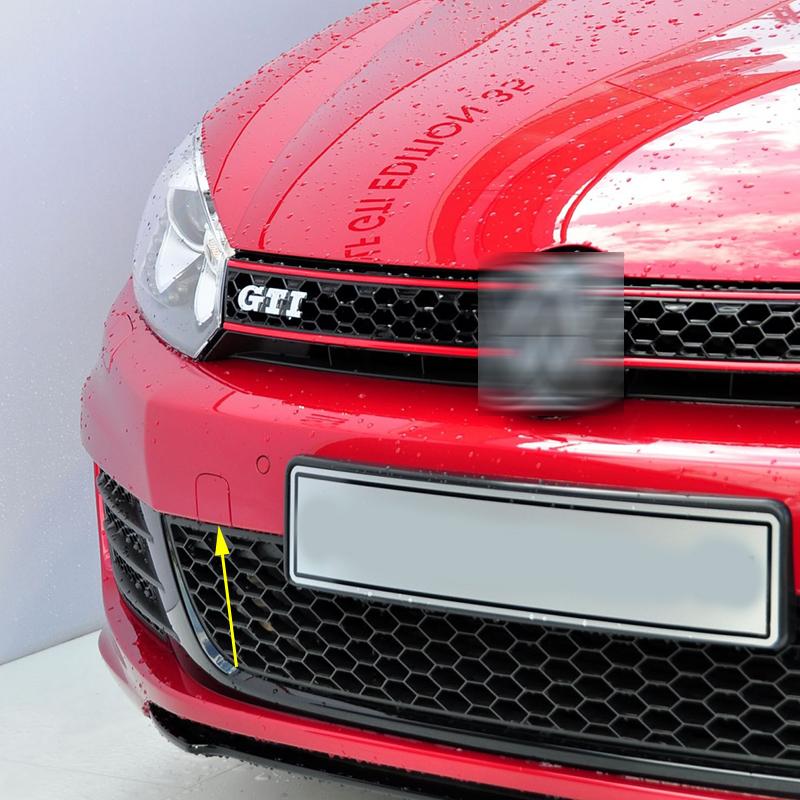 Unpainted Car Front Bumper Tow Hook Cover Lid Towing Trailer Hauling Eye Cap For VW Golf 6 GTI 2009 2010 2011 2012