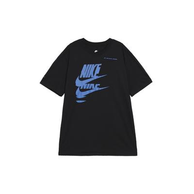 Men's Chest Creative Printing Short Sleeve Black T-Shirt DM6378-010