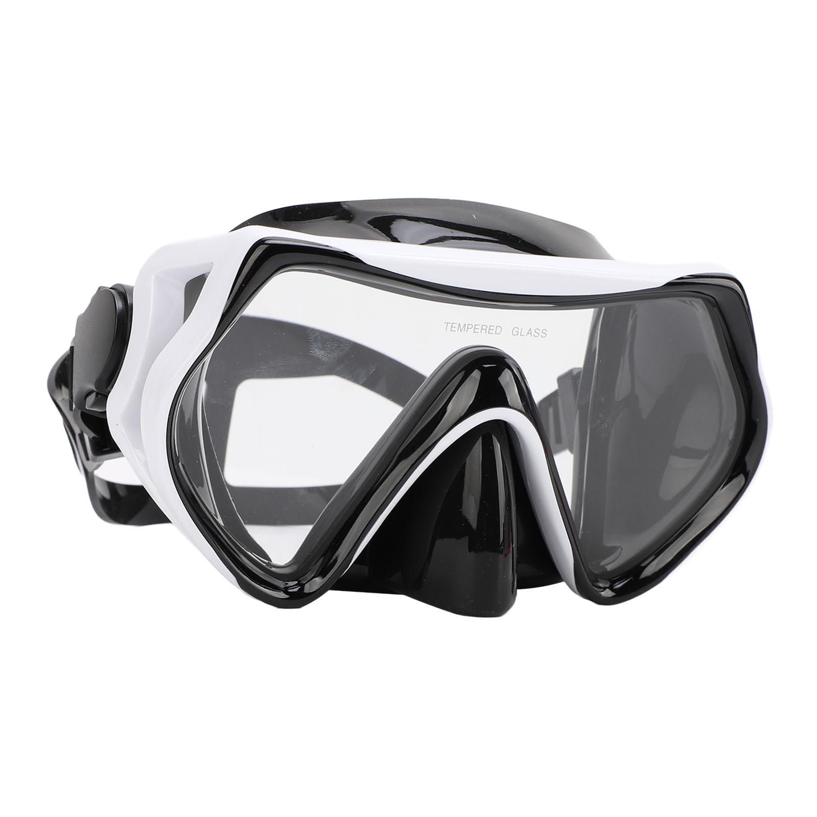 

Очки для дайвинга с широким прозрачным обзором, закаленными стеклянными линзами, плавательные очки с защитой носа для мужчин и женщин