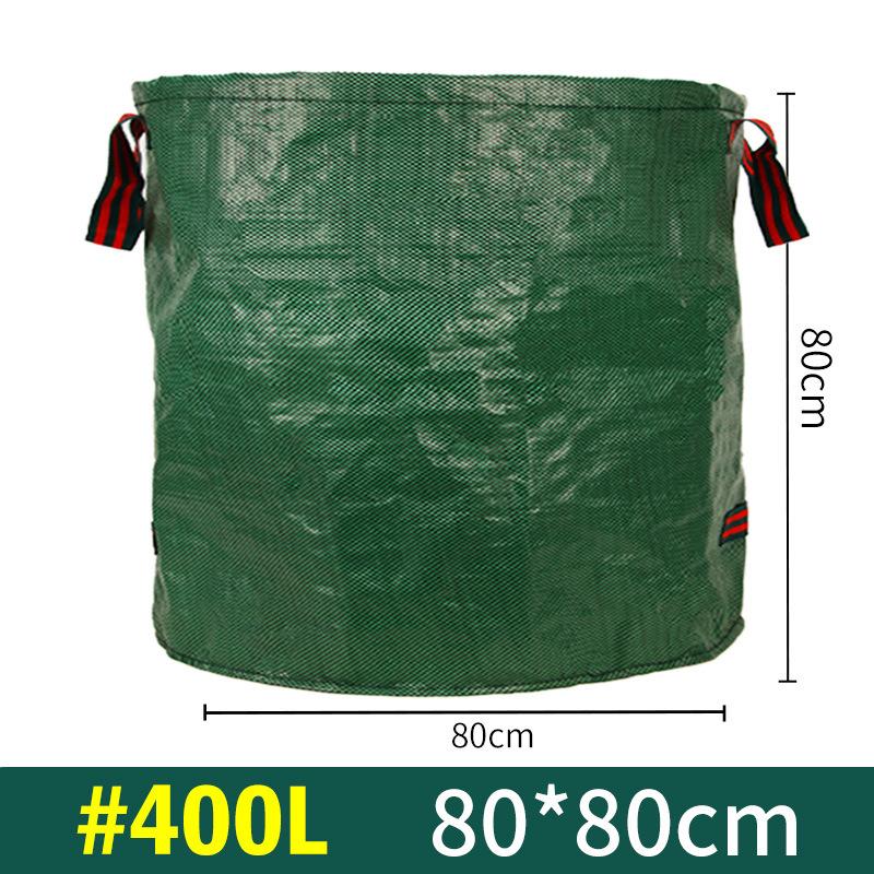 Worek na odpady ogrodowe 60L-500L Duża pojemność Worek ogrodowy Wielokrotnego użytku Wodoodporny Worek na liście Pojemnik do przechowywania i zbierania Do ogrodu Podwórka