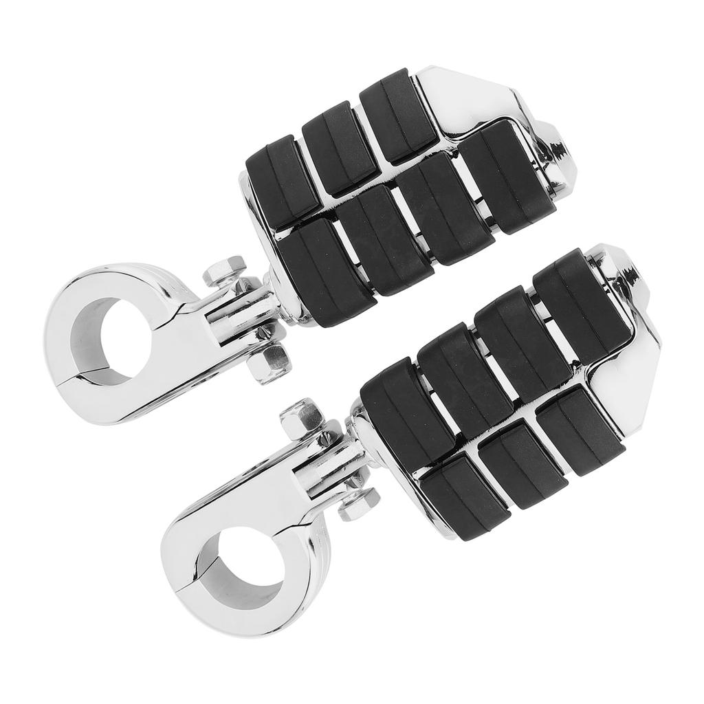 32mm Pair Universal Motorcycle Footrest with Fixing Bracket for Motorbike ATV UTV Scooter