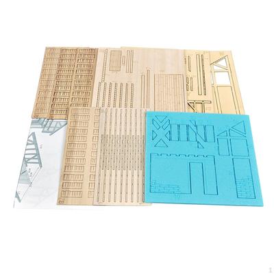1/35 3D Puzzles Europäischen Stil Architektur Handwerk DIY Zwei Geschichte Gebäude Unfinished Holz