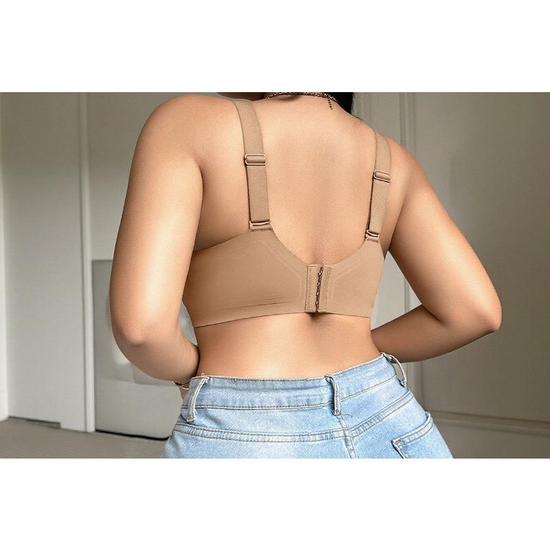 Plus Size Seamless Wireless Push Up Bra For Large Bust Women