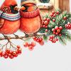 Creative Holiday Window Stickers Christmas Bird Wall Sticker, Watercolor PVC Decal, Waterproof Winter Decorative Decals Theme Cling for Glass