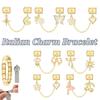 Stainless Steel Modular Bracelet Jewelry Set with Electroplated Bow and Fish Tail Pendant Accessories