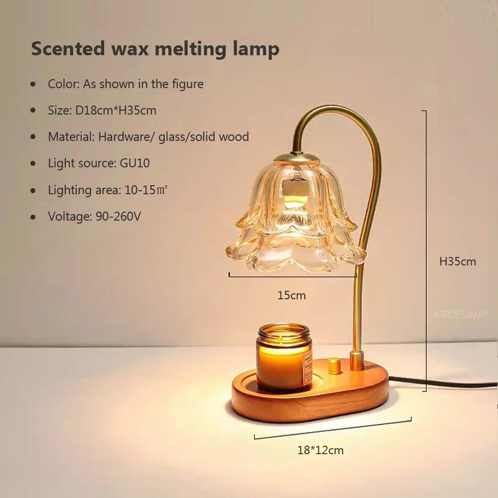 Nordic Table Lamp Glass Aroma Candles LED Desk Lamp GU10 Adjust Light Source Bedside Study Home Ambiance Decorative Table Light