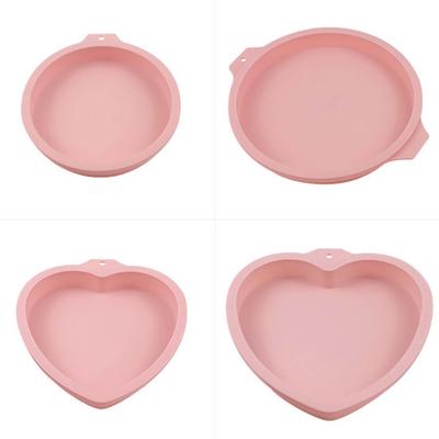 6/8 Zoll Runde Liebesherzform Wiederverwendbare Silikon Kuchen Mousse Form Backwerkzeuge