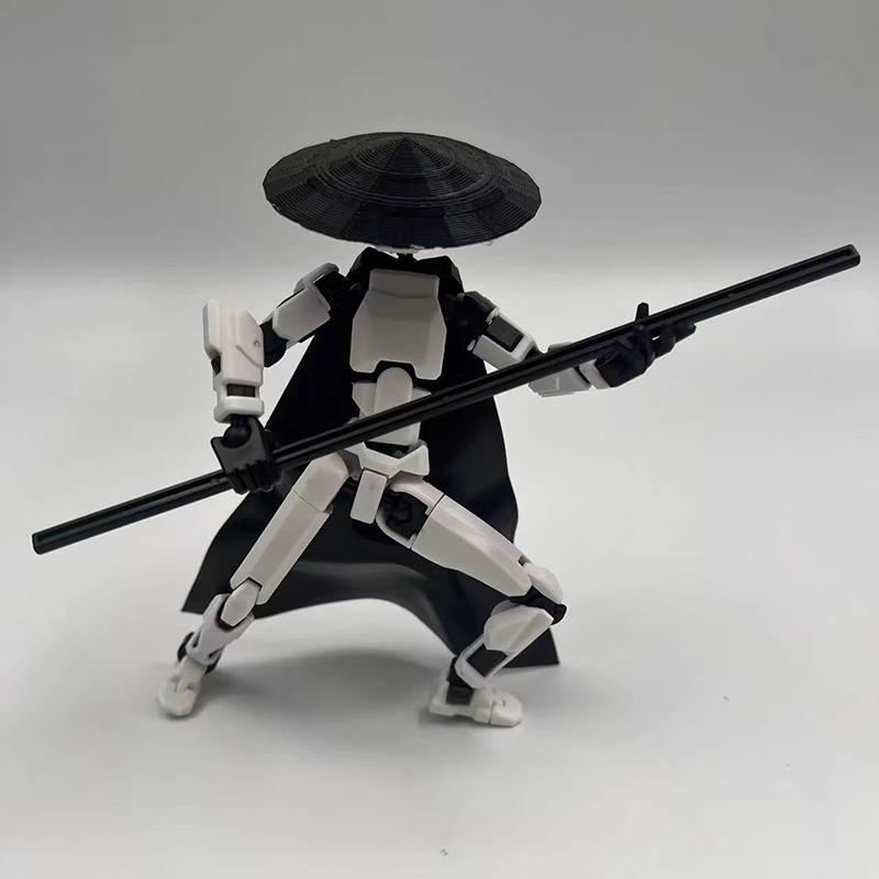 1 Sett 3D-printet Multi-leddet Bevegelig Lucky Monteringsleker 13 Actionfigur T13 Actionfigur Foreldre-Barn Spill Barnas Gaver