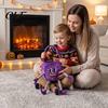 Halloween Pumpkin Candy Bucket Basket with Handle, Soft Plush Trick or Treat Bag for Kids, Personalized Pails Portable Holiday Party Favor Storage