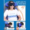 3D Contoured Travel Pillow 100% Blackout Zero Eye Pressure Sleeping Mask Soft Adjustable for Airplane Comfort