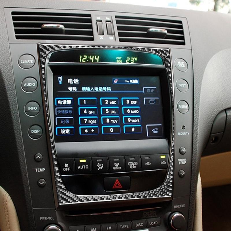 Carbon Fiber Car Accessories Center Climate Modified Interior Trim Soft Cover Sticker For Lexus GS 2006 2007 2008 2009-2011