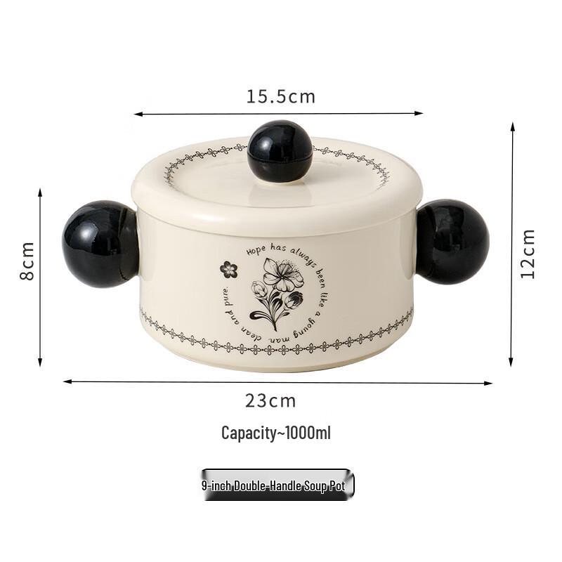 

Zhi Shi Elegant Ceramic Round Soup Pot