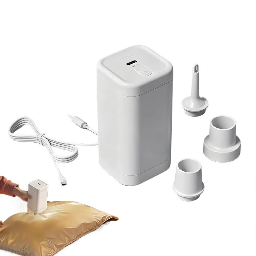With 3 Nozzles Electric Air Pump Rechargeable Compression Bag Vacuum  Pump  Garden Patio Backyard