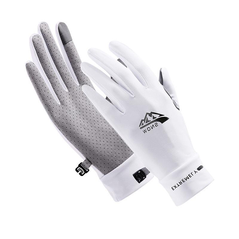 Cycling Gloves Breathable Thin Design Outdoor Sports Hiking Fitness Driving Anti Slip Touch Screen L белый