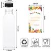 Moretoes 8pcs 16oz Juice Bottles, Plastic Bottles with Caps, Reusable Juicing Bottle for Drinks, Smoothies and Other Beverages