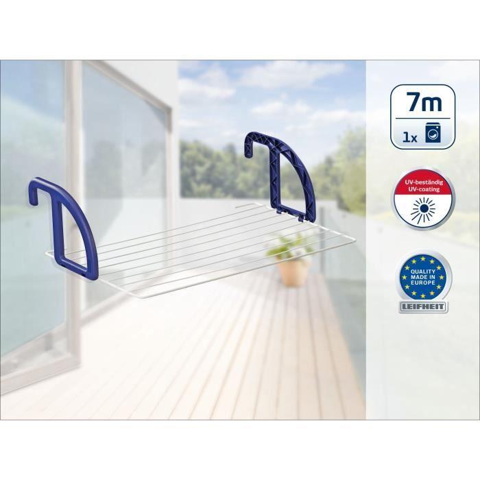 Hanging Clothes Dryer Leifheit 70 Classic 83056, Express Dryer for Balcony and Radiator with 7m of Drying Space, Sturdy Suspension