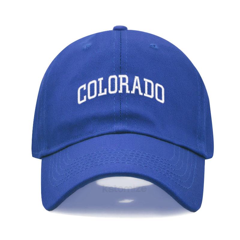 Cappellino da baseball unisex in morbido cotone con ricamo LETTERA COLORADO Regolabile Unisex Cappellini Sportivi Casual per Donne Uomini