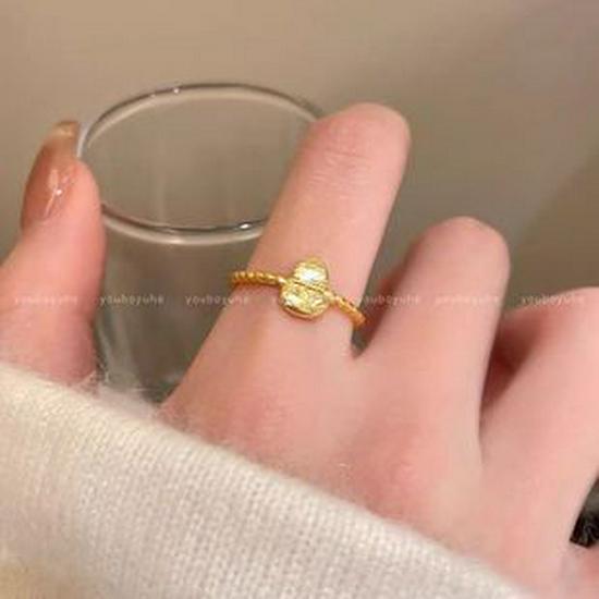 "2025 Trendy koreansk søt design Allsidig pekefingerring for daglig bruk"