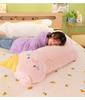 Rabbit Fur Long Throw Pillow - Flower Design, Ideal for Beds & Sofas, Side Sleeper & Hug Pillow