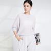 Women's Batwing Sleeve Ruched Top - Loose Fit, Versatile Round Neck Pullover for Spring/Summer Casual Wear