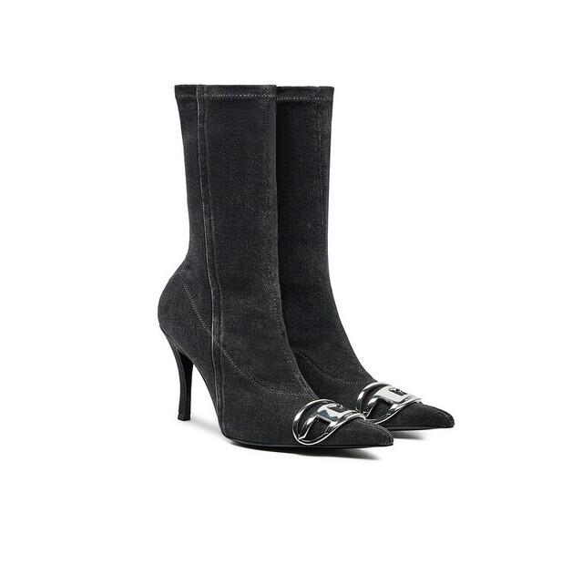 Diesel 95 Mm D-Venus Ankle Boots Y03413P6078, Black